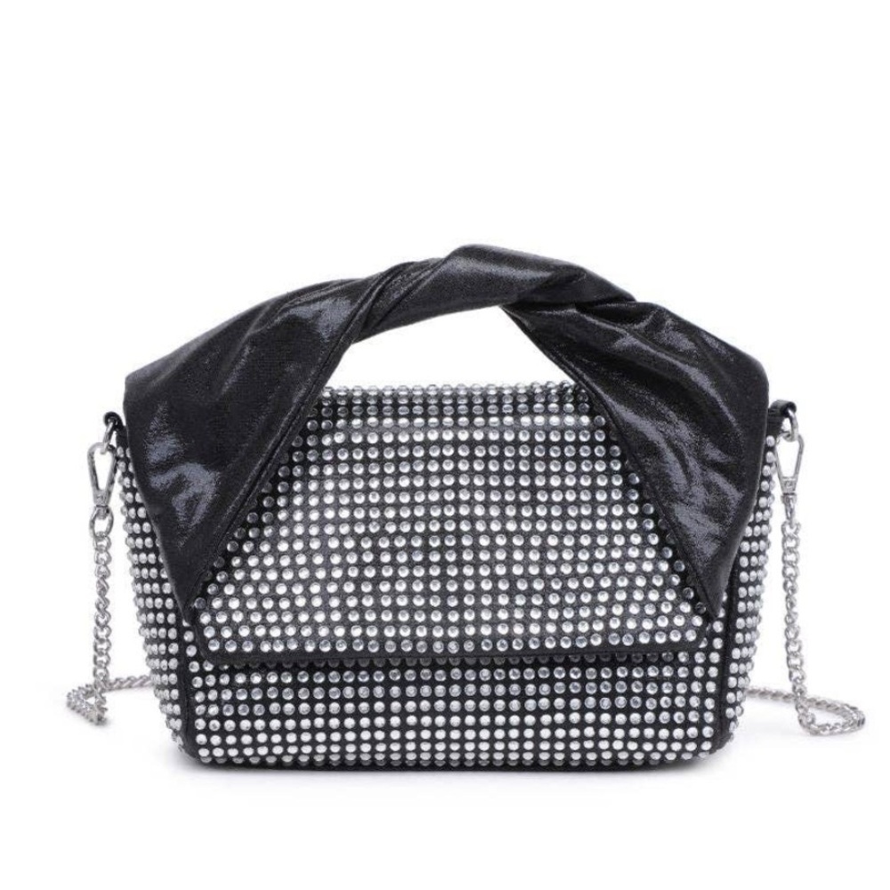 Urban Expression Black and‎ Silver Studded Handbag